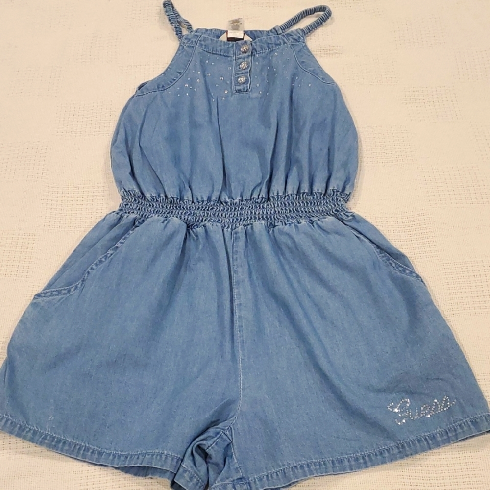 Guess Girl's Denim Romper